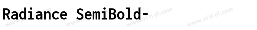 Radiance SemiBold字体转换
